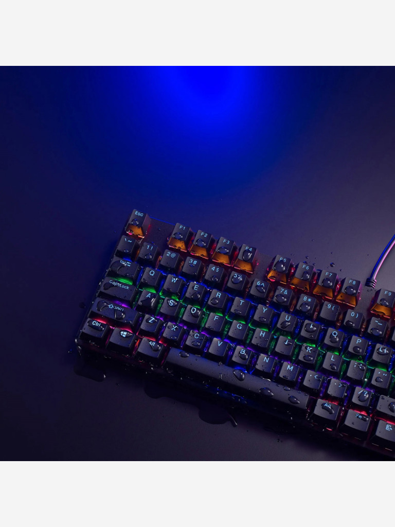 RAPOO Игровая механическая клавиатура проводная V500PRO-87, цвет - черный (12857)