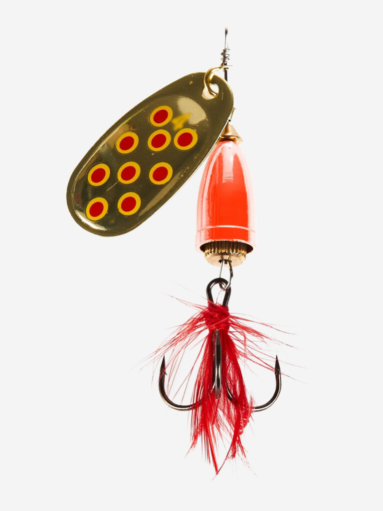 Блесна вращающаяся Lucky John BELL SPIN 01 с лепестком, веси оперением, вес 3,5 г