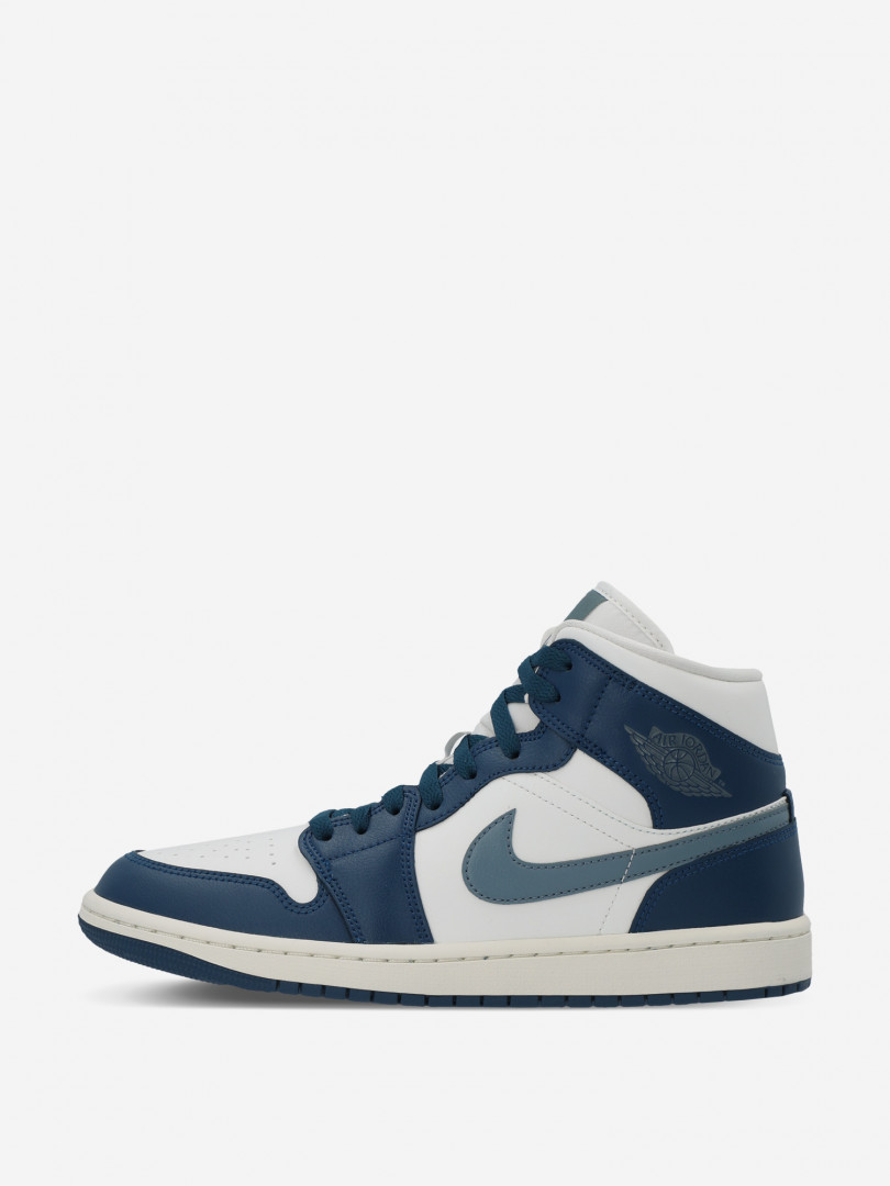 фото Кеды женские nike air jordan 1 mid, синий