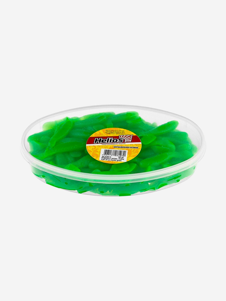 Мягкая приманка Helios Chubby, 3,55'' / 9 см, Electric green, 100 шт (HS-4-007-N)