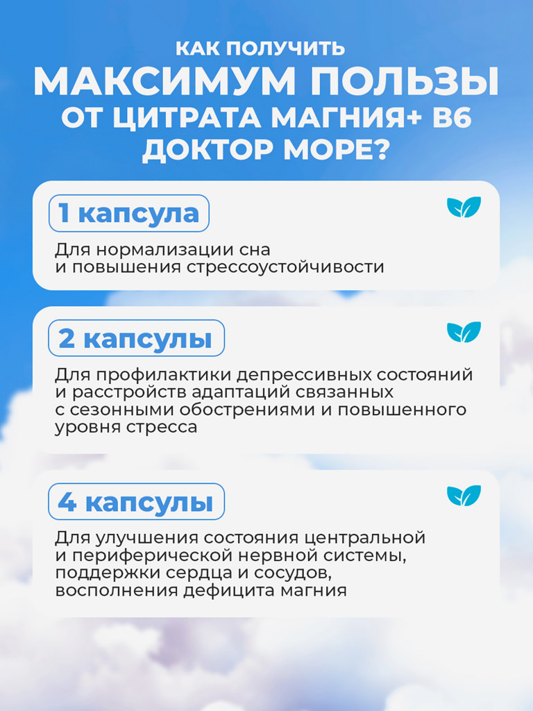 Магний Цитрат + В6 Оптимум 667 мг, 60 капсул
