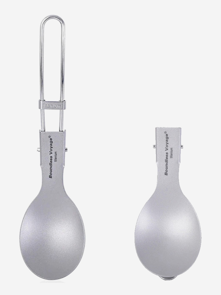 Ложка Boundless Voyage, складная, титановая, туристическая, 15 см