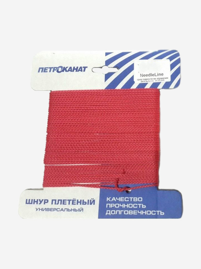 Шнур плетеный Петроканат УНИВЕРСАЛ 2,0 мм (20 м) красный, еврокарточка