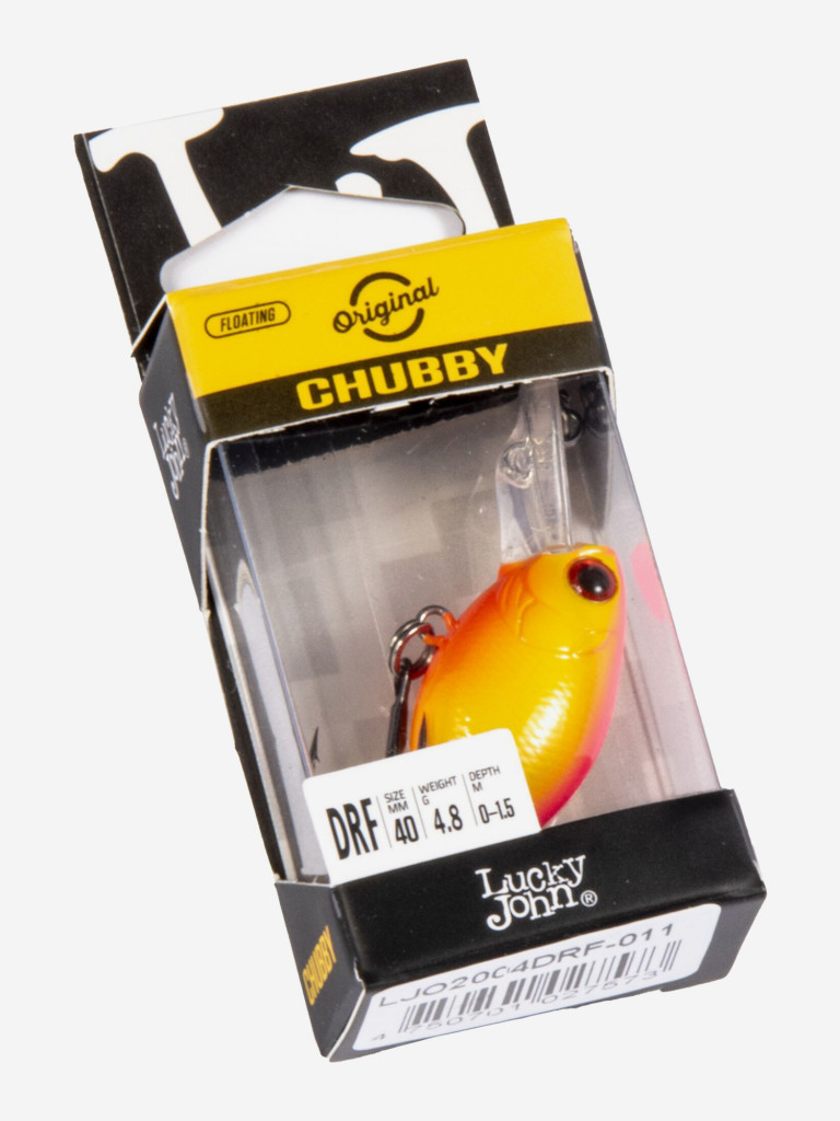 Воблер LUCKY JOHN Original CHUBBY DR F, длина 04 см, крэнк для щуки, голавля, жереха, язя, окуня