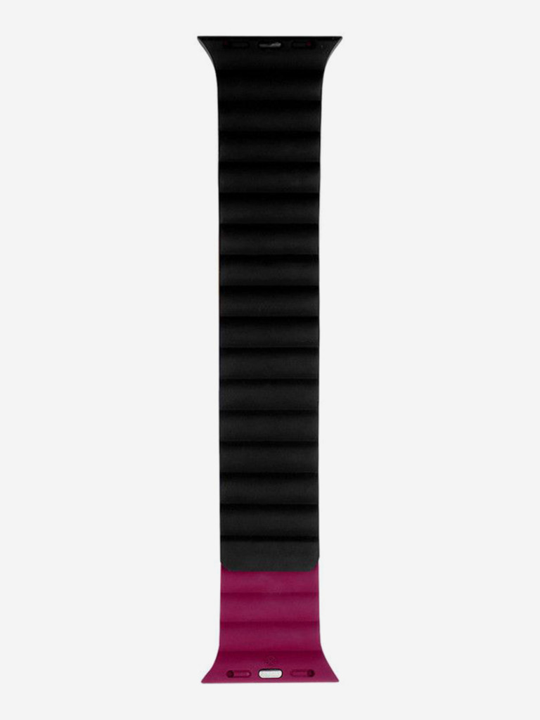 Ремешок для часов Apple Watch 41/40/38 mm Mutural Оригинал, ультралегкий силиконовый на магните — черно-бордовый