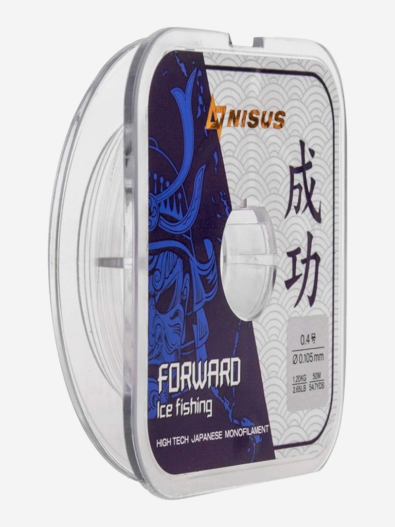 Леска для рыбалки Nisus FORWARD ICE FISHING Nylon 0,105мм, 50м, 1,2кг, прозрачный