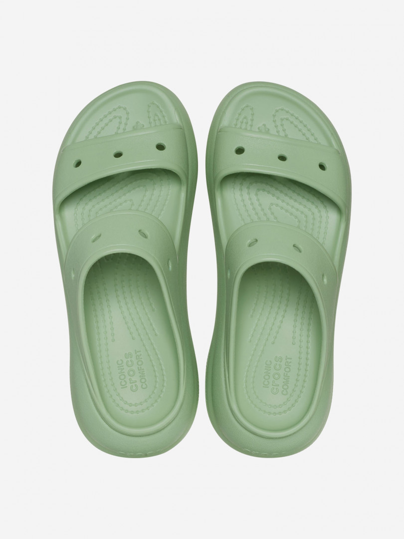 фото Сандалии женские crocs crush sandal, зеленый