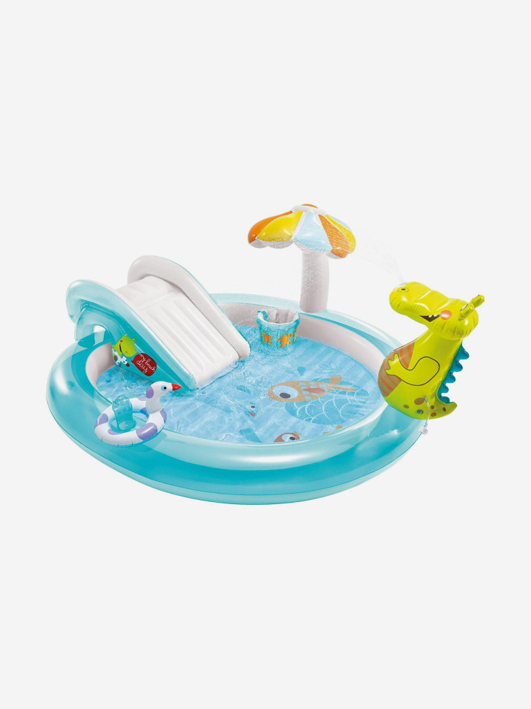 Игровой центр бассейн Intex 57165 "Крокодил" (201х170х84см) 2+