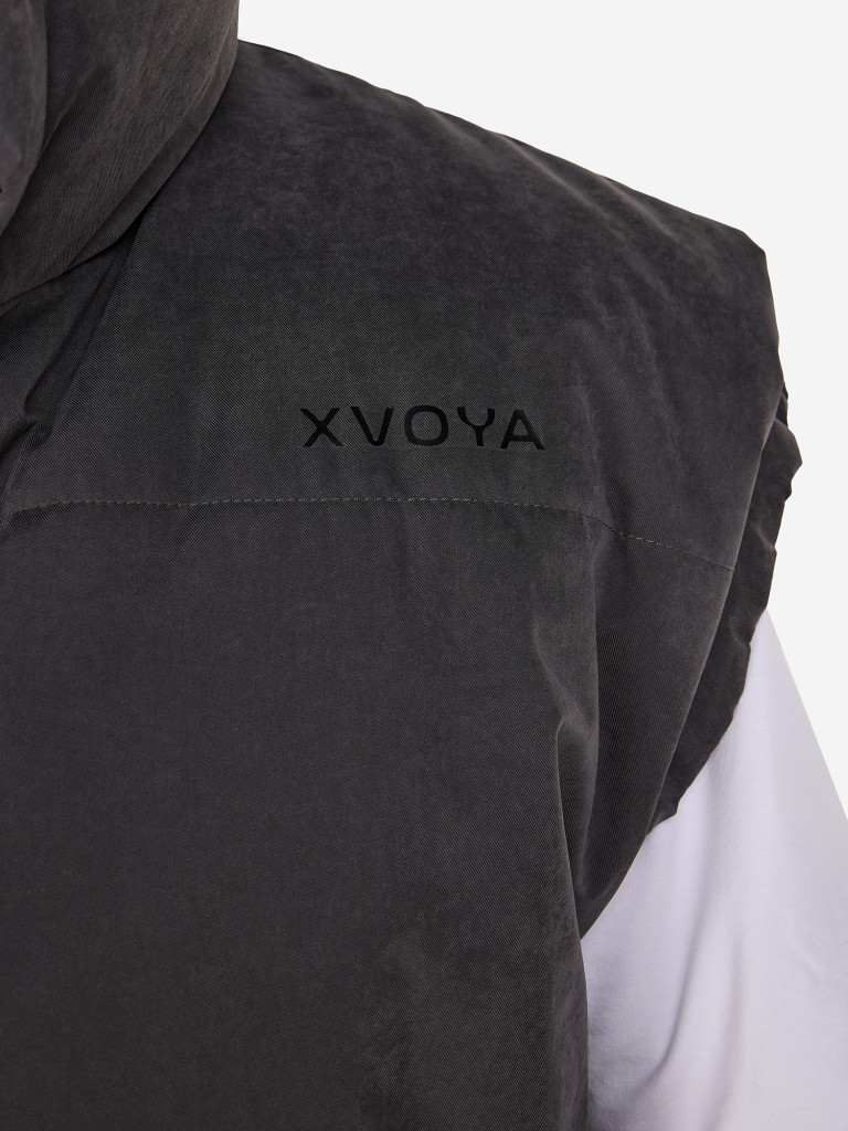 Жилетка утепленная мужская оверсайз демисезонная XVOYA серая
