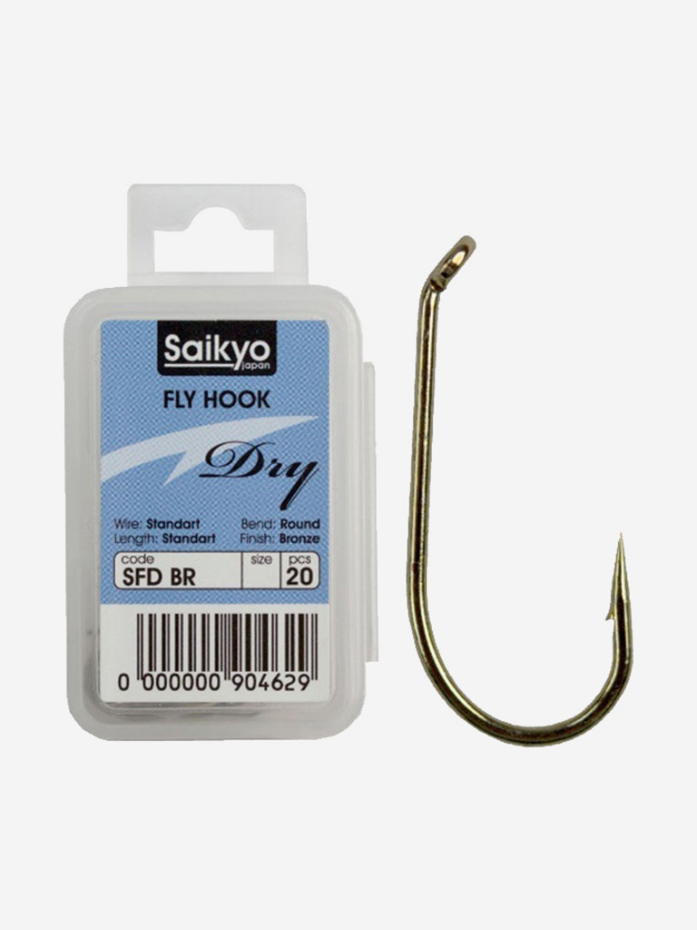 Крючки для рыбалки одинарные Saikyo KH-71451 Dry Fly BR ( 1 упк. по 20шт.)