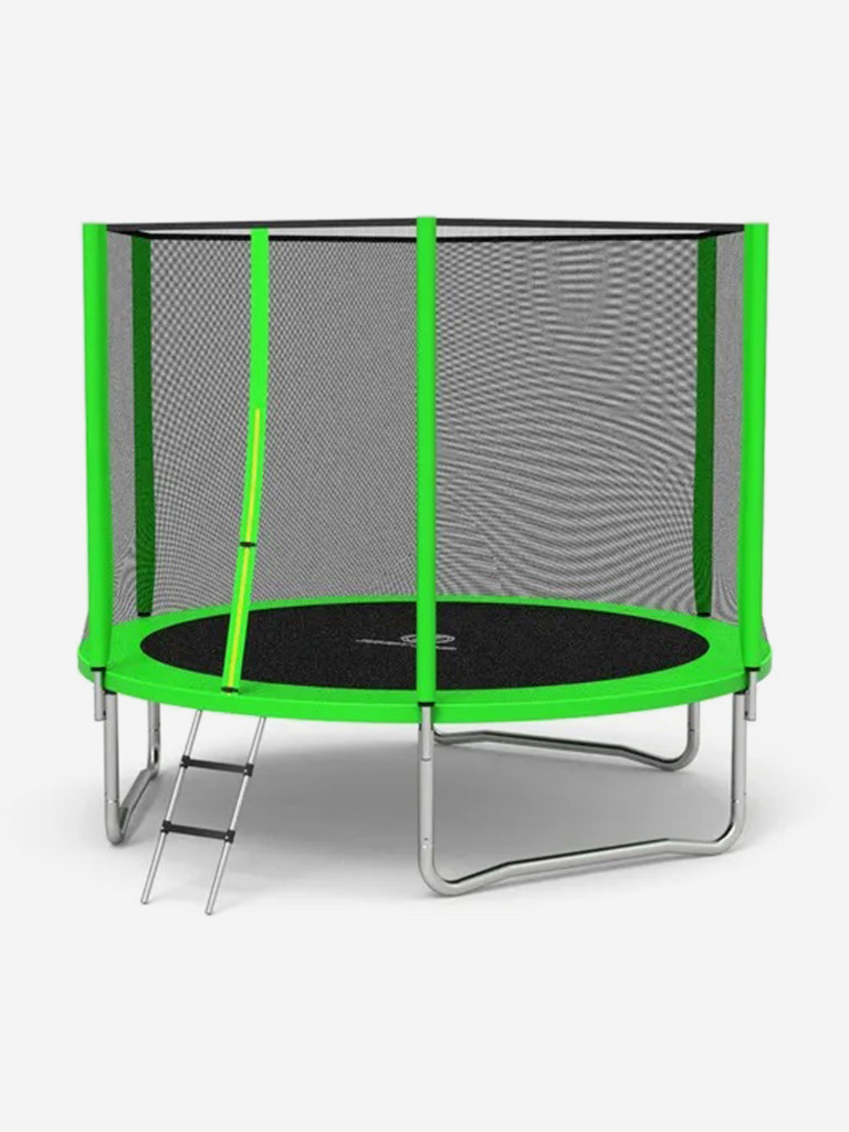 Батут детский каркасный Jumpy Jump с защитной сеткой 183 см зеленый