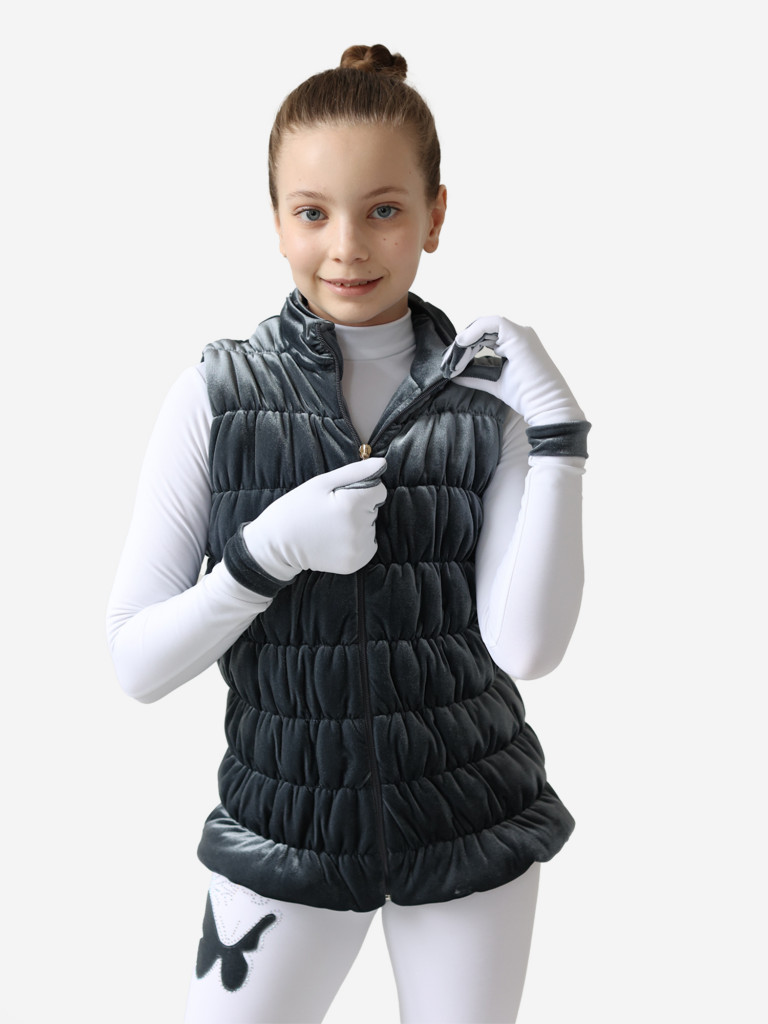 Жилетка для фигурного катания детская бархатная IceDress