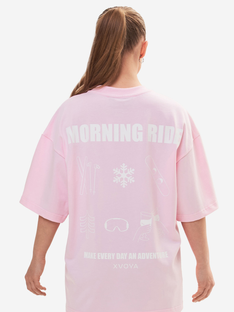 Футболка женская Morning Ride XVOYA розовая