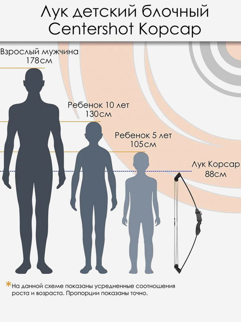 Лук детский блочный Centershot Корсар черный (с комплектацией)