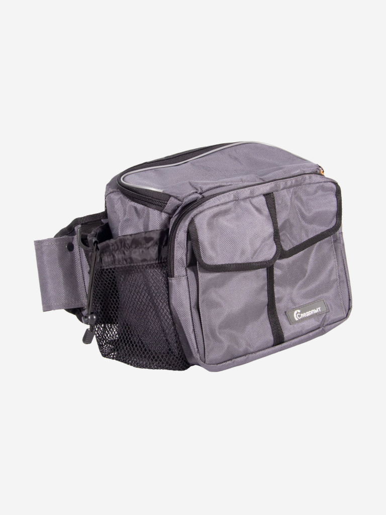 Сумка рыболовная Следопыт Fishing Hip Bag T2, 27х23х17 см, цвет серый.