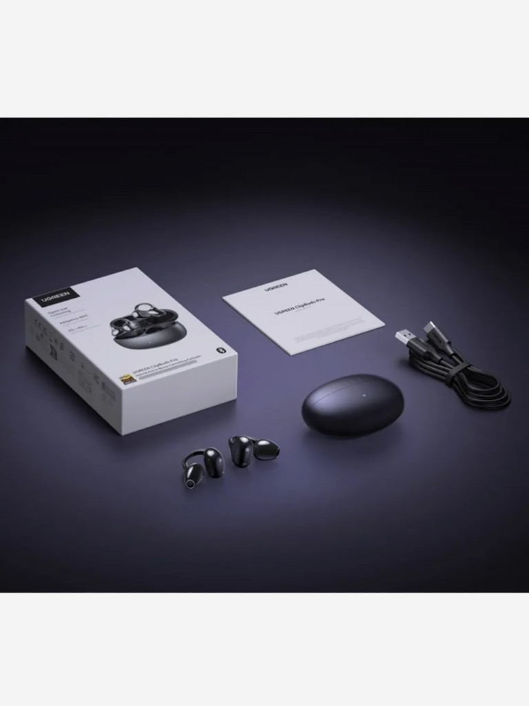 Наушники клипсы беспроводные UGREEN WS218 (85185) ClipBuds Pro ANC Earphone BT 6.0 Active Noise Cancellation Hi-Res