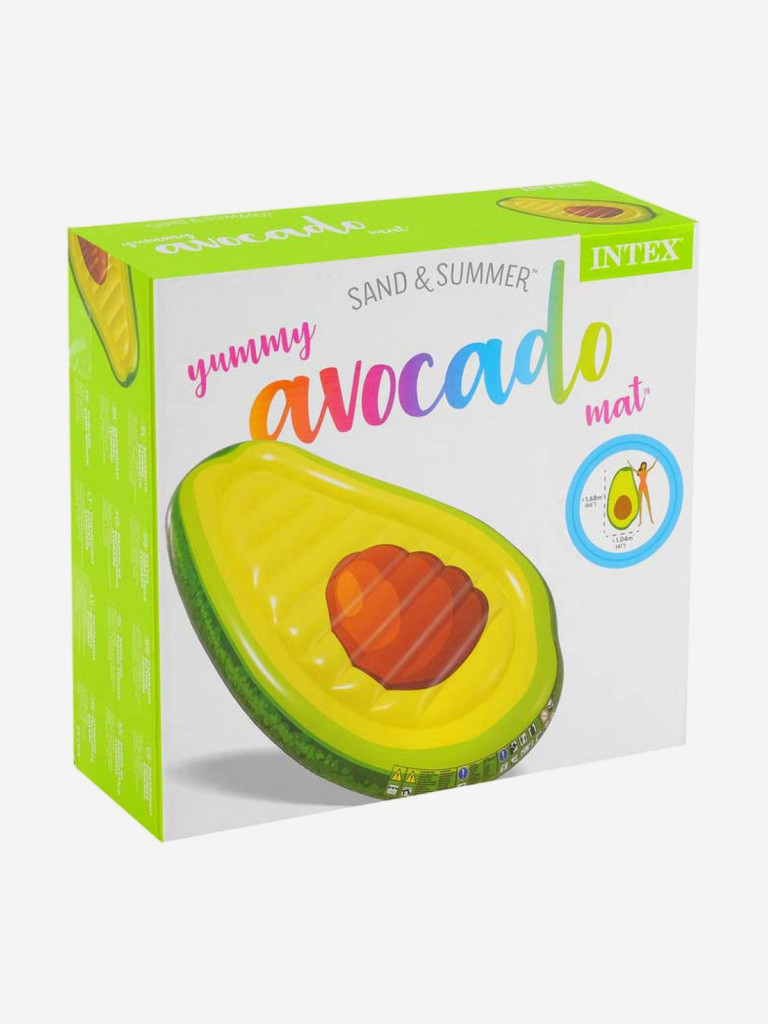 Матрас плавательный надувной Intex 58769 "Вкусный авакадо" (168х104х20см)