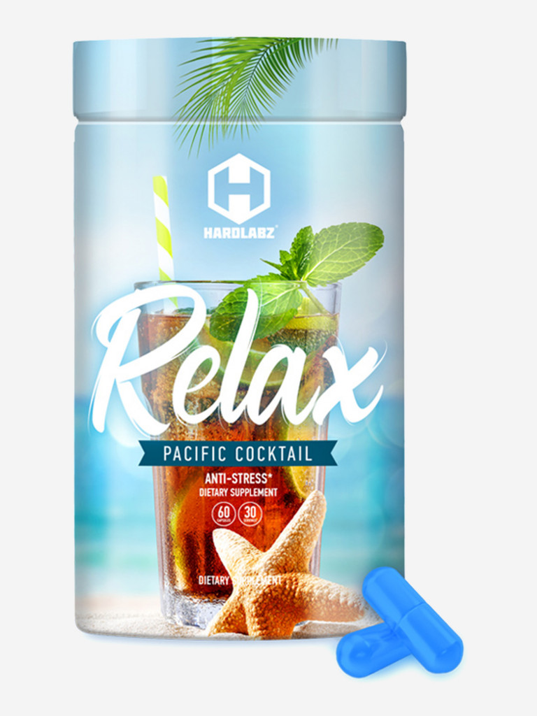 Анти-стресс RELAX Hardlabz - комплекс для релаксации и улучшения сна, 60 капсул