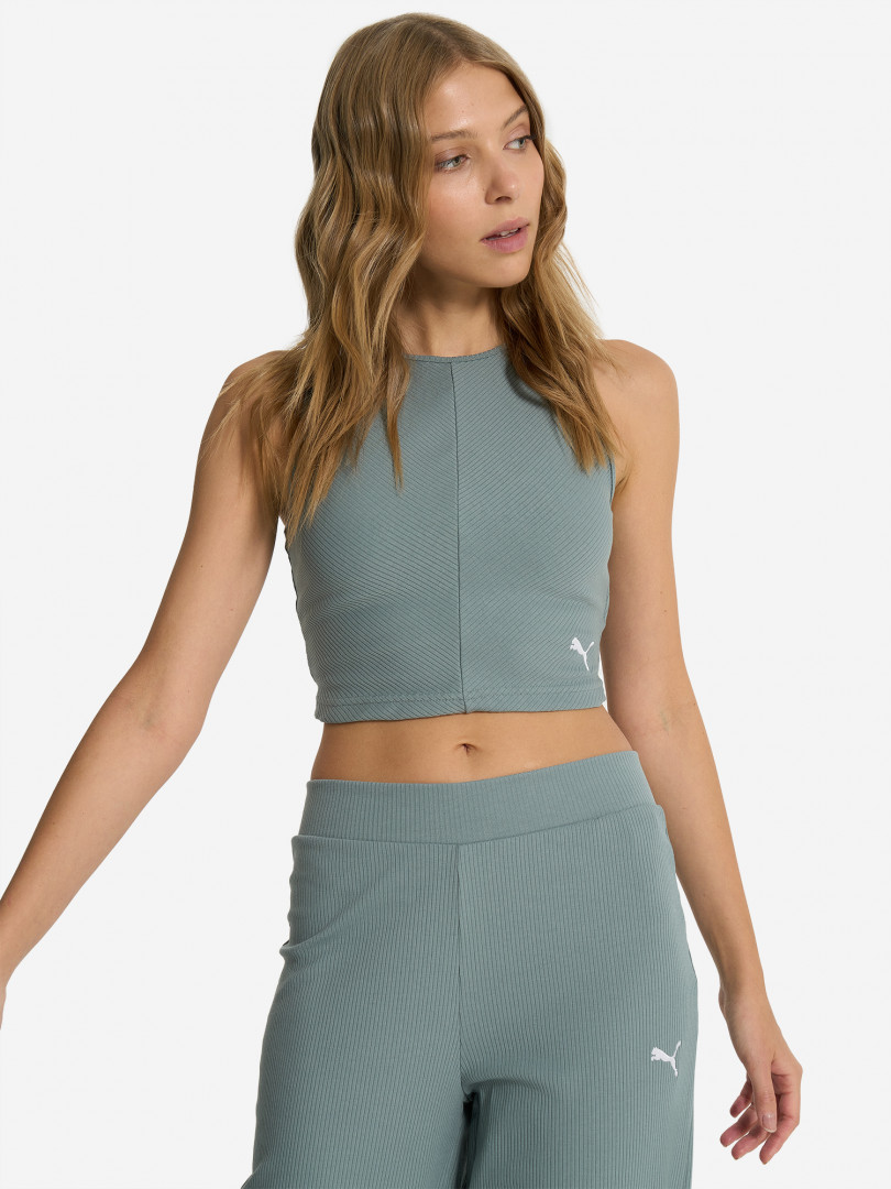 

Майка женская PUMA Essentials Ribbed, Зеленый