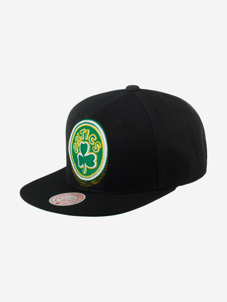 Бейсболка с прямым козырьком MITCHELL NESS HHSS5820-BCEYYPPPBLCK Boston Celtics NBA (черный)