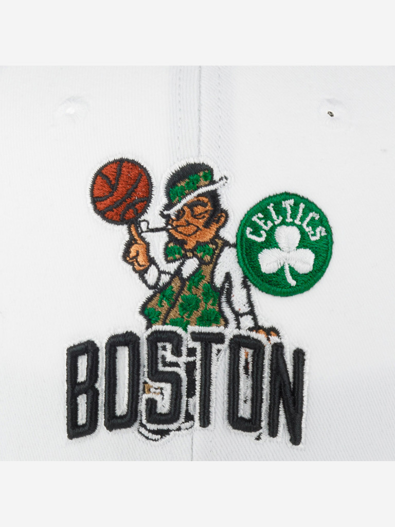 Бейсболка MITCHELL NESS HHSS5717-BCEYYPPPWHIT Boston Celtics NBA