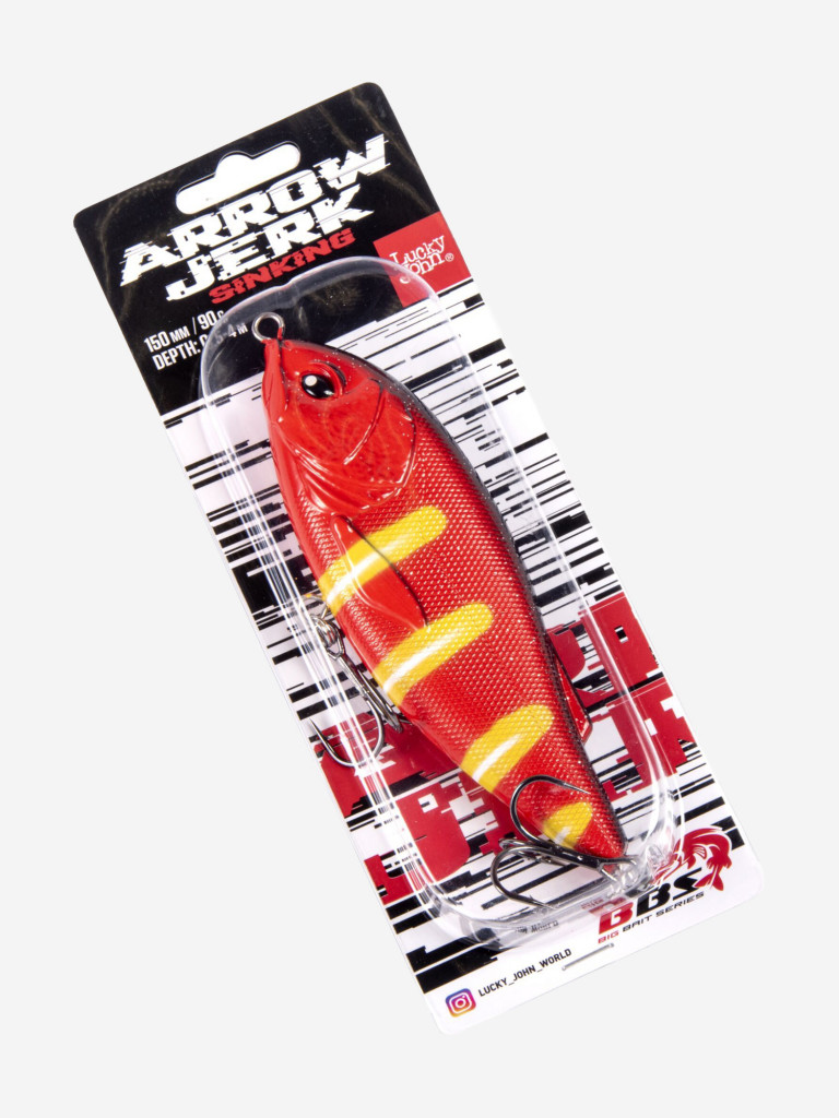 Воблер LUCKY JOHN BBS Original ARROW JERK S 015 см, джерк для крупного хищника