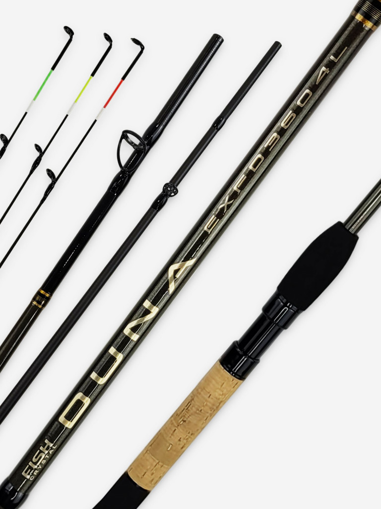 Фидер Fish Crystal DUNA EXFD3904MH до 100г 3.90м 3+3 (2oz, 1.5oz ,1oz Carb.) Carb 30T+40T