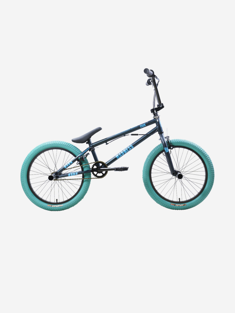 Велосипед подростковый Stark Madness BMX 2 темно-еловый матовый/голубой/голубой