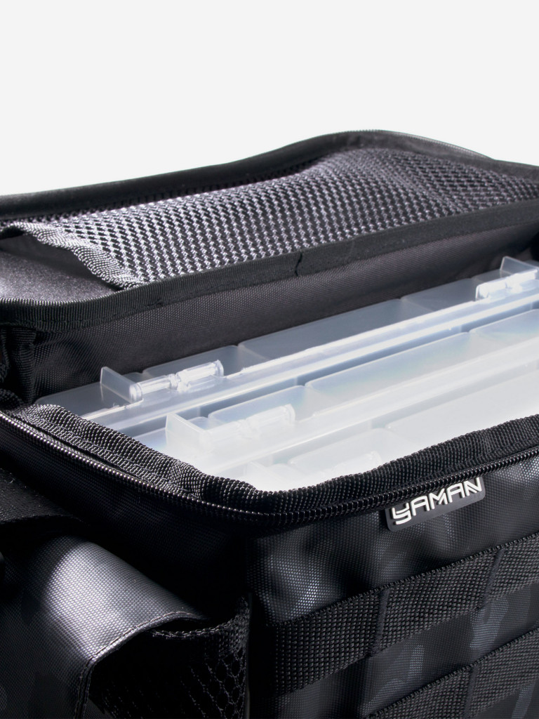 Сумка рыболовная Yaman Base Lure Bag L, 36х22х15 см, цвет серый камуфляж + 3 коробки LUNO.