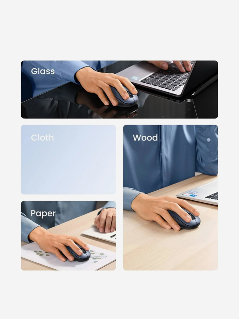 Мышка компьютерная беспроводная UGREEN HM102 (75991) Multi-mode Wireless Mouse.