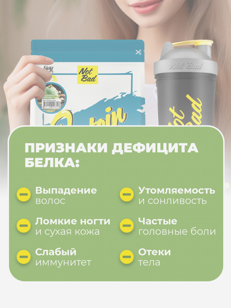 Протеин сывороточный, NotBad Whey Protein, 450 г, Фисташковое мороженое