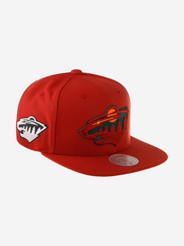 Бейсболка с прямым козырьком MITCHELL NESS 6HSSDX22015-MWIRED1 Minnesota Wild NHL (красный)