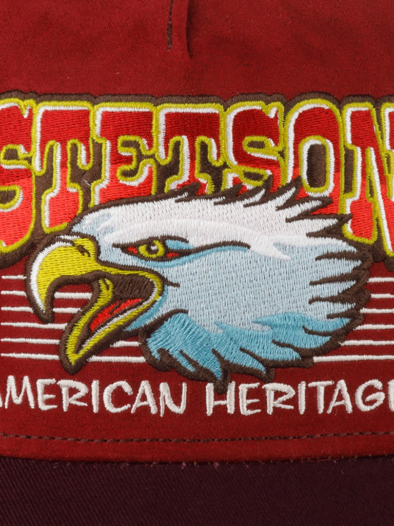 Бейсболка с сеточкой STETSON 7761128 TRUCKER CAP EAGLE HEAD (малиновый)
