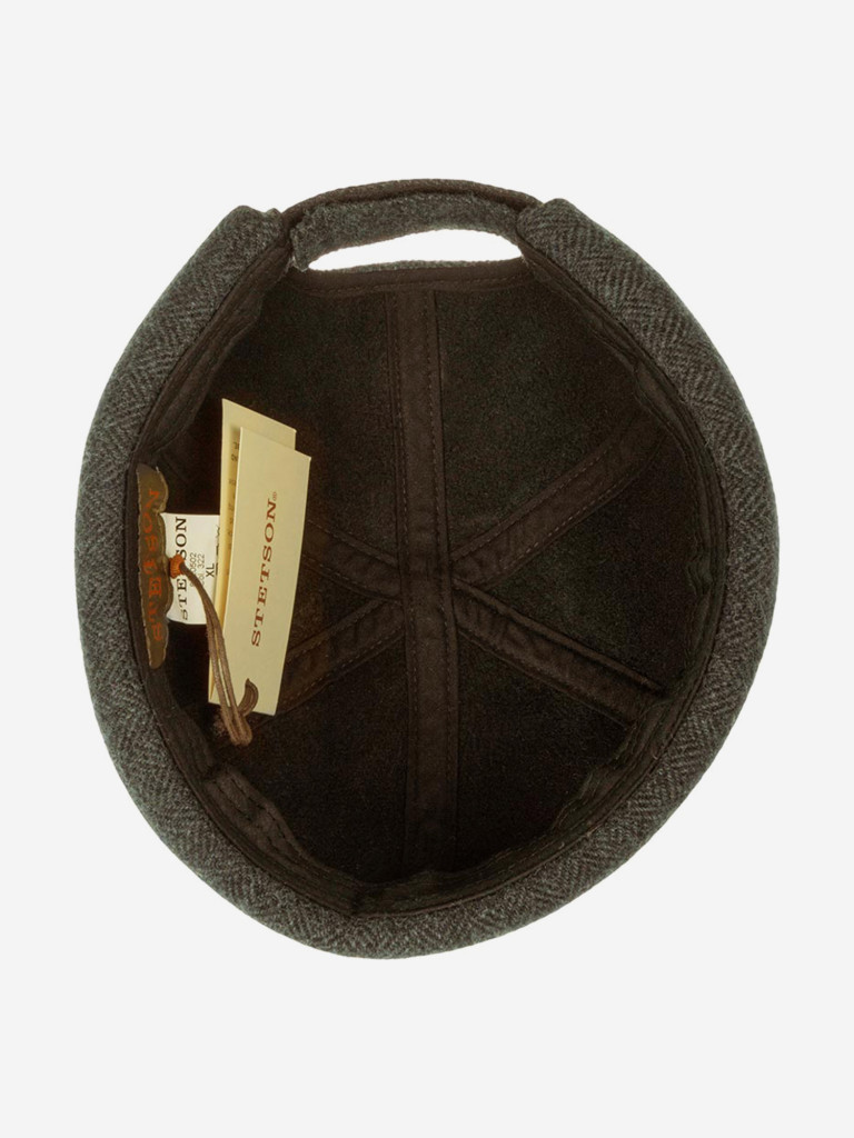 Шапка докер STETSON 8820502 DOCKER WOOL HERRINGBONE (серый)