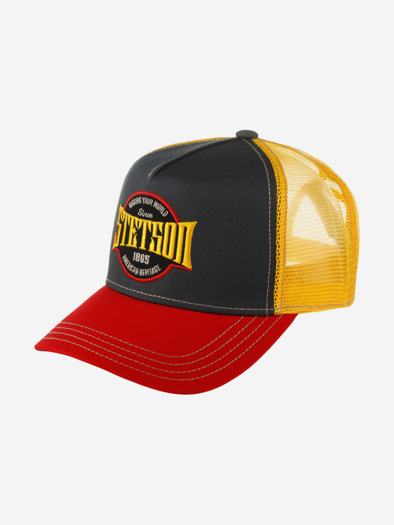 Бейсболка с сеточкой STETSON 7761159 TRUCKER CAP ROCKING YOUR WORLD (оранжевый)