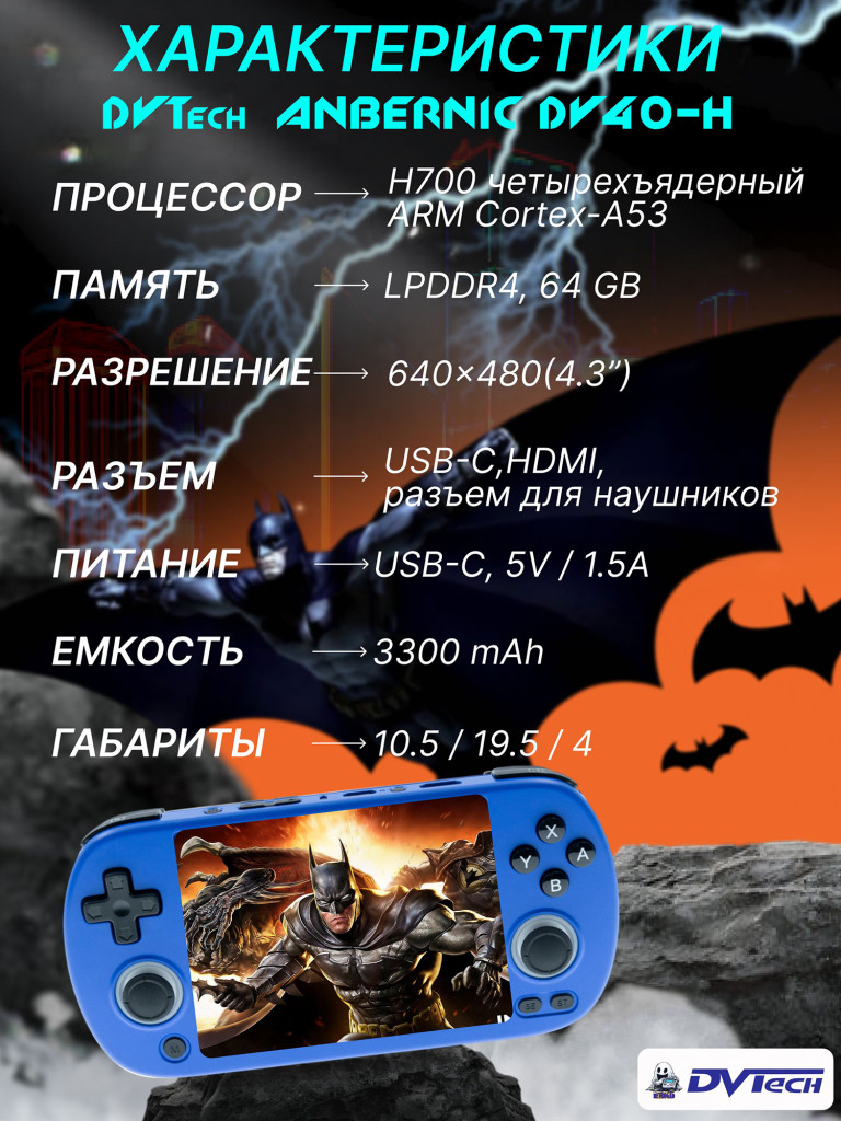 Портативная игровая приставка ANBERNIC DV40-H