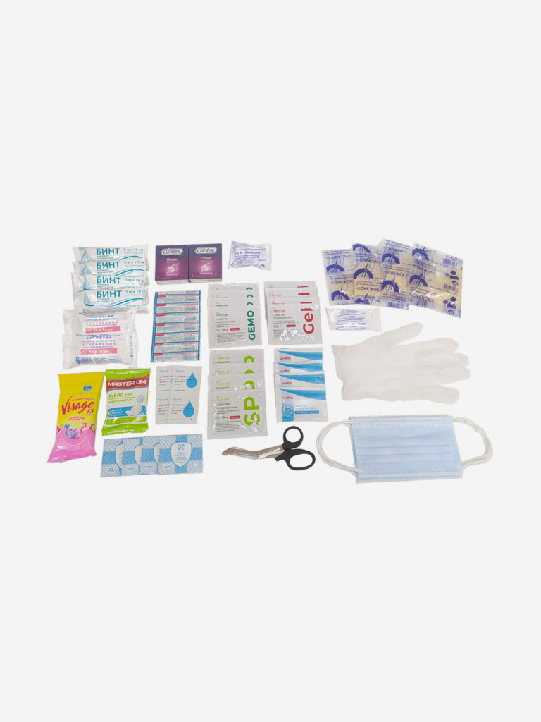 Набор (с наполнением) первой помощи для активного отдыха, туризма, путешествий (сумка- скрутка)