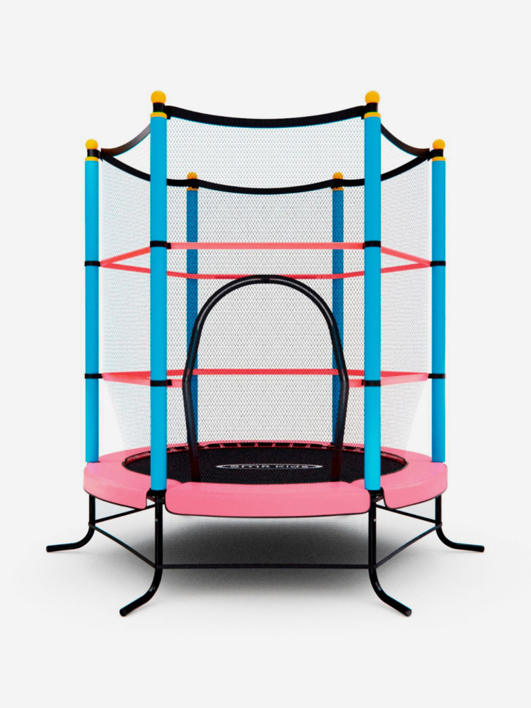 Батут детский DFC SMRKIDS 55" с сеткой, PINK
