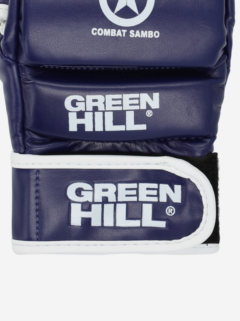 фото Перчатки green hill combat sambo, синий