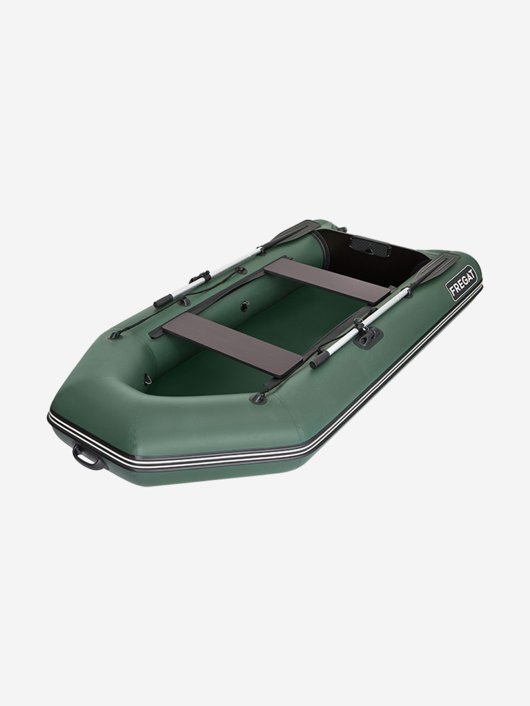 Лодка ПВХ под мотор Фрегат 300 Е, сварные швы, зеленая