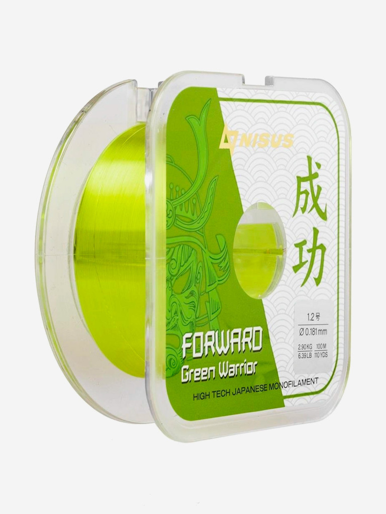 Леска для рыбалки Nisus FORWARD Green Warrior Nylon 0,181мм, 100м, 2,9кг, оливковый