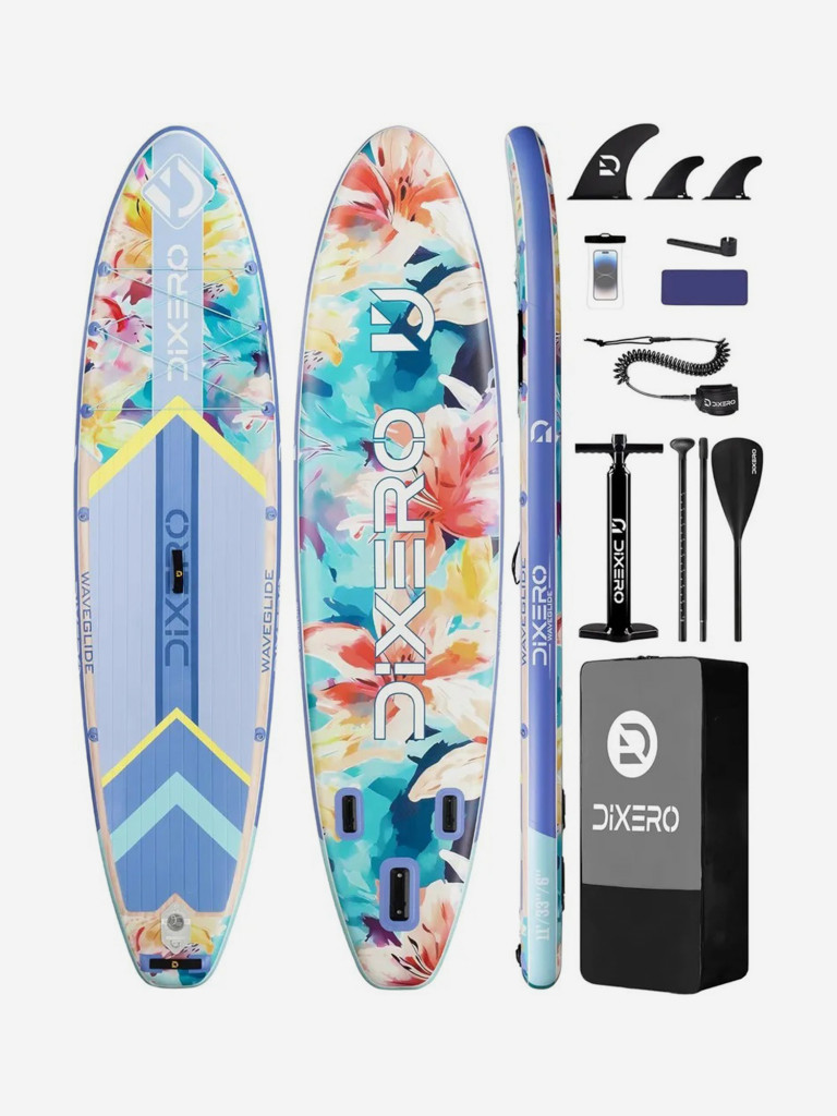 Надувной двухслойный SUP-борд DIXERO WAVEGLIDE FLOWER, 11' 335*84*15 см, сапборд
