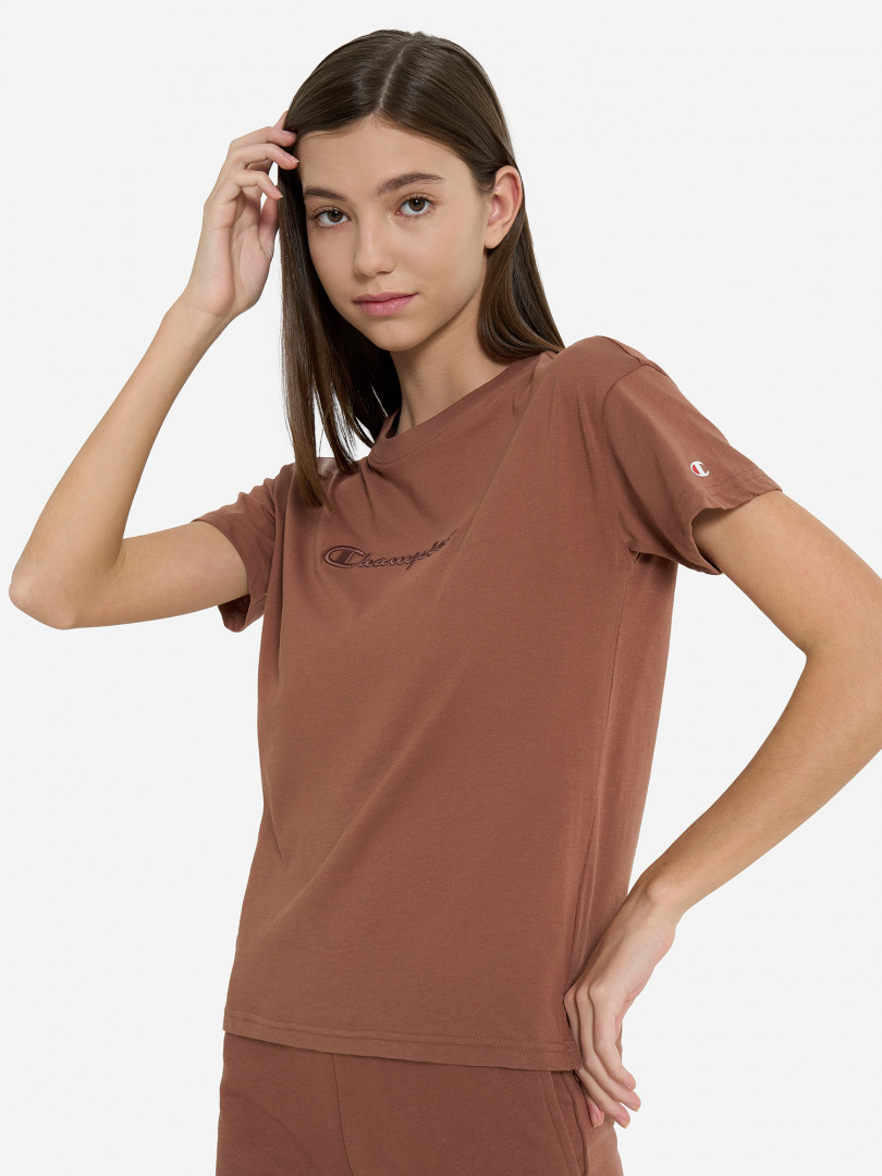 Футболка для девочек Champion Коричневый 839₽