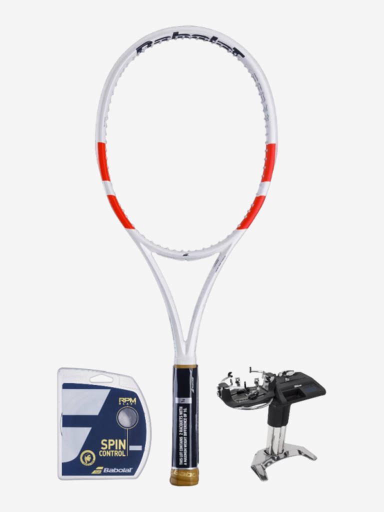 Ракетка для большого тенниса Babolat PURE STRIKE 97 (2024), белый/красный/черный (323), 4