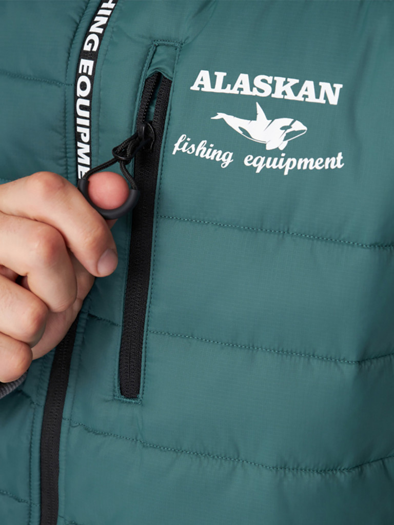 Жилет мужской Alaskan Juneau Vest Green утепленный стеганый для рыбалки и охоты