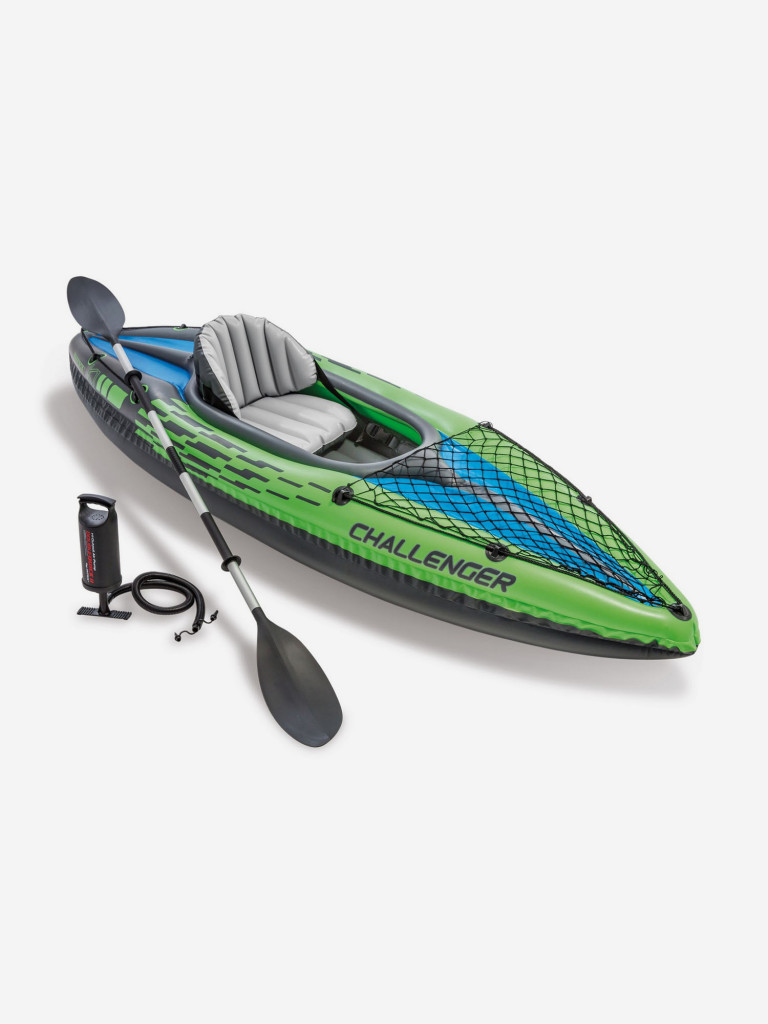 Лодка надувная Intex 68305 Challenger K1 Kayak, 1-местная, насос, весла, до 100 кг