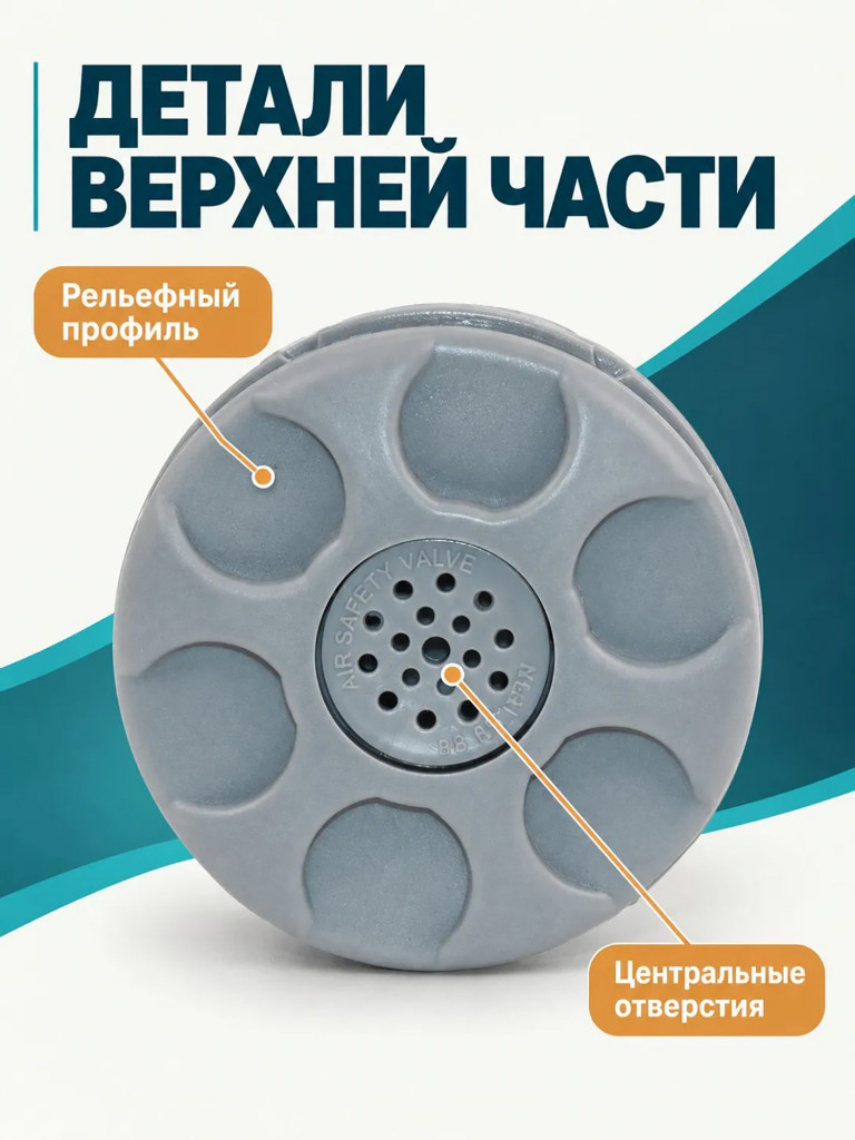 Клапан сброса давления Mariva для лодки ПВХ, предохранительный, 4.6-6 PSI, серый