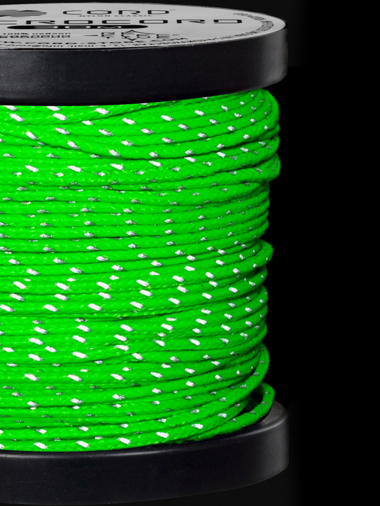 Микрокорд CORD катушка 30м светоотражающий (lime)