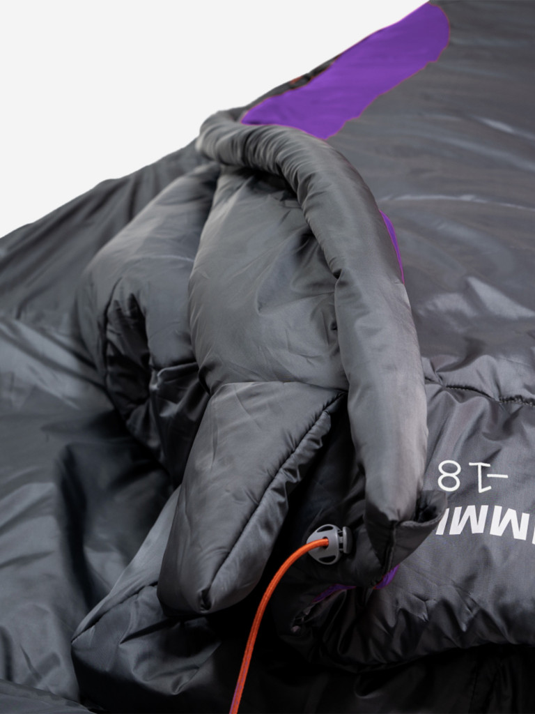 Спальный мешок TALBERG SUMMIT EXP -18°C, серый/фиолетовый, правый