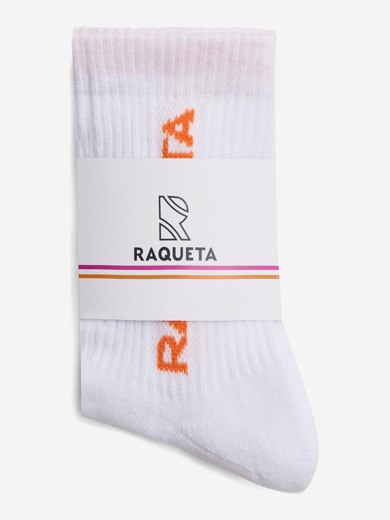 Носки Унисекс RAQUETA SPORT Tenista, белые c оранжевым